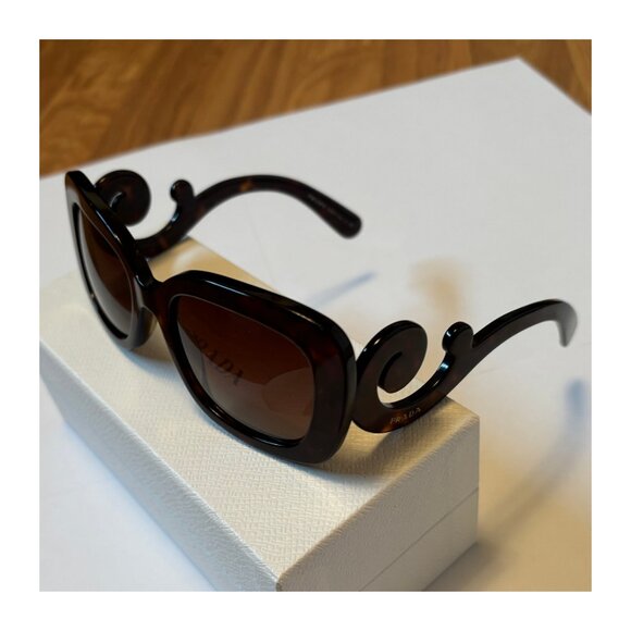 Prada Baroque Sunglasses, PR SPR27O, Brown Tortoisehell Sunglasses, Pre-owned - Picture 3 of 5